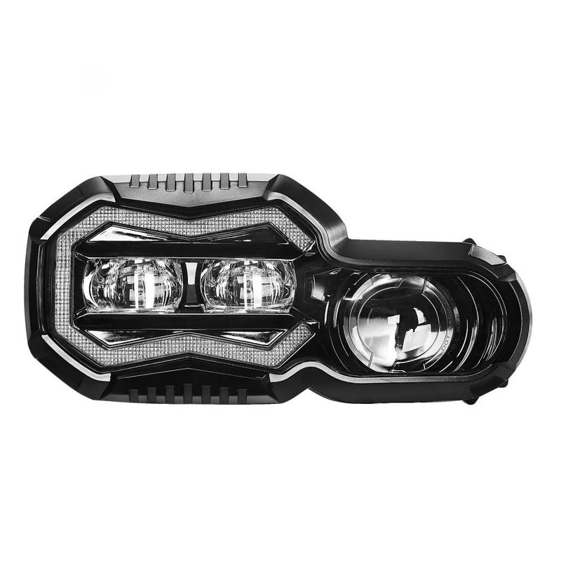 65W LED Headlight W/ DRL High/Low Halo Lighting Motorcycle Headllamp For BMW F650GS F700GS F800GS F800R 2006-2018, Built-in EMC DOT_voghion.com