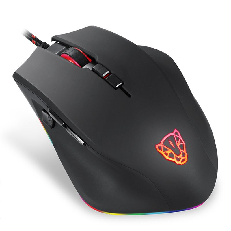 Mouse da gioco per computer Farfi Motospeed V80 cablato RGB retroilluminato ergonomico USB 5000 DPI per laptop_voghion.com