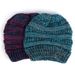 Knitted women's ponytail with mixed threads, autumn and winter multi-color pullover hat without CC logo_voghion.com