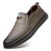 Men's Leather 2025 Spring New Soft Breathable Casual Cowhide Sole Non-Slip Driving Shoes For Middle-Aged Dads_voghion.com