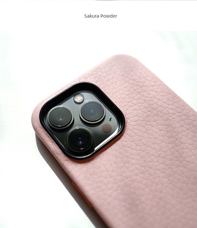 Unschlagbare Qualität Kirsche Lila Französisch AIMA Original Echtem Leder Iphone14proamx Handy Shell Für IPhone Schutzhülle_voghion.com