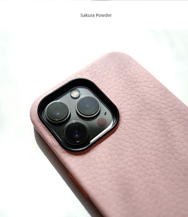 Unschlagbare Qualität Kirsche Lila Französisch AIMA Original Echtem Leder Iphone14proamx Handy Shell Für IPhone Schutzhülle_voghion.com