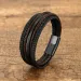Black Red Multilayer HandWoven Leather Wrap Vintage Style Charm Mens Bracelets Bangles Male Gift Wristband Jewelry_voghion.com