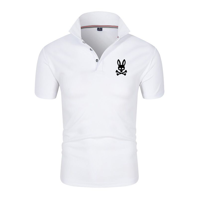 Vasaras jauns golfa modes zīmols Ghost Rabbit Print vīriešu polo krekls ar īsām piedurknēm vīriešu T-krekls_voghion.com