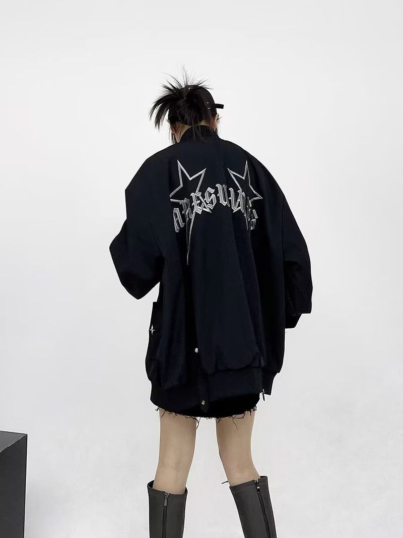 Männerkleeder Hip-Hop Männer- a Fraejacketten gestickt Koppel locker Baseballuniformen Aviator Chic Vintage Wäinrout Jackett_voghion.com