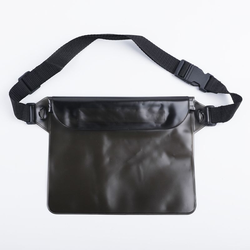 Waist PVC Semi-Transparent Frosted Three-Layer Thickened Phone Waterproof Bag For Rafting Beach Swimming_voghion.com