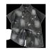 Mother & Kids Boys Paint Splashed Denim Suit Short Sleeved Shorts Children's Jacket_voghion.com