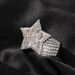 Anello da uomo con stella in zirconia cubica, stile hip hop, dichiarazione di moda, in oro e argento, taglie 7-9, anello con stella a cinque punte in pietra quadrata T_voghion.com