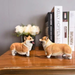 Realistische Corgi-Welpenfigur, niedliche Hunde-Gedenkskulptur, Balkon, Garten, Schreibtischdekoration, Kunstharz, Handwerk_voghion.com