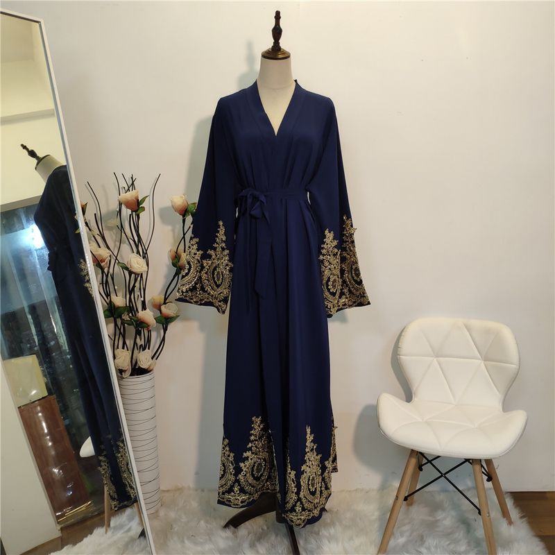 Kadın modası rahat dantel dikiş moda hırka ince elbise_voghion.com