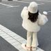 Girls' Faux Fox Fur Coat – Premium Winter Jacket With Plush Lining & Hidden Snaps (90-150cm, Beige/Camel)_voghion.com