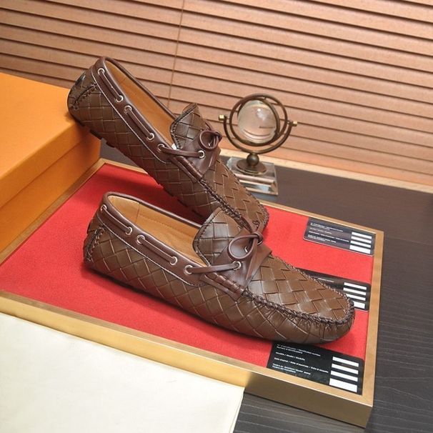 1:1 Markenqualität, Originalverpackung, importiertes Rindsleder, runde Zehenpartie, Loafer aus echtem Leder, Slipper zum Hineinschlüpfen, Fahrerschuhe_voghion.com