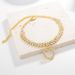 Accessories Beach Rhombus Fashion Simple Heart Pendant Foot Chain Anklet_voghion.com