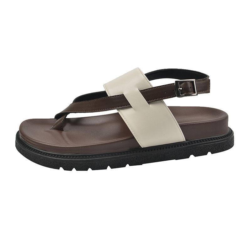 Sandalias de moda estilo romano con falda para mujer 2024 nuevas sandalias con clip de tiras cruzadas sandalias de playa de verano para usar con falda_voghion.com