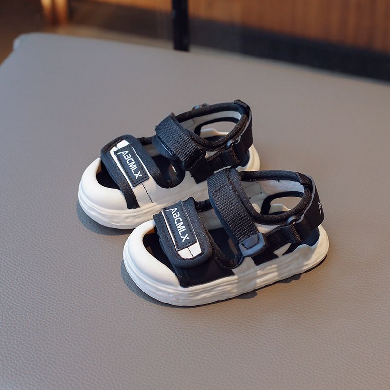 Mother & Kids Children's sandals 2024 Korean summer new boys' sandals soft sole fashion Velcro Internet celebrity toddler shoes trend_voghion.com