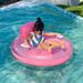 Inflatable Glitter Seat Float With Backrest & Handles - Floating Lounger For Pool, Lake & Beach (Trending Design)_voghion.com