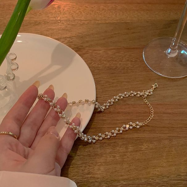 Lichte luxe parelketting vrouwelijke niche-ontwerpketting 2023 nieuwe sleutelbeenketting eenvoudige accessoires groothandel_voghion.com