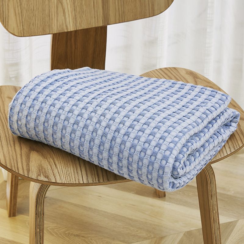 Home Garden Bamboo Cotton Lunch Break Sofa Blanket Waffle Blanket_voghion.com