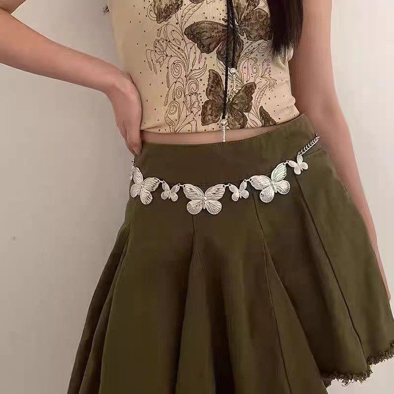 Verstellbare Vintage-Gürtelkette – Mehrlagiger Körperschmuck für Damen für Retro-Mode-Outfits_voghion.com