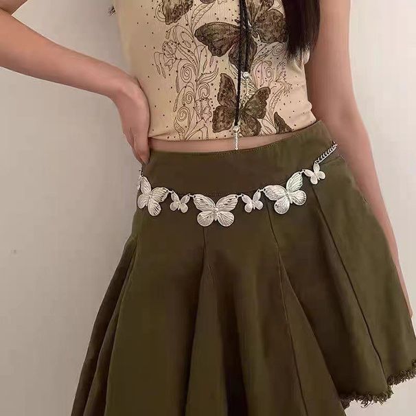 Verstellbare Vintage-Gürtelkette – Mehrlagiger Körperschmuck für Damen für Retro-Mode-Outfits_voghion.com