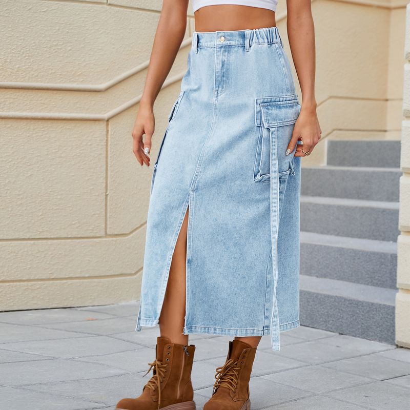 Gonna cargo con elastico in vita e nastro lavato, nuova tendenza della moda femminile Verve_voghion.com