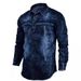 Gerade Herren Langarm Slim Fit Mode Trend Gradient Denim Hübsches Hemd Batch_voghion.com