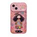 Phone Case Applicable Mobile Phone Case Colorful Fried Hair Girl Flip Mirror_voghion.com