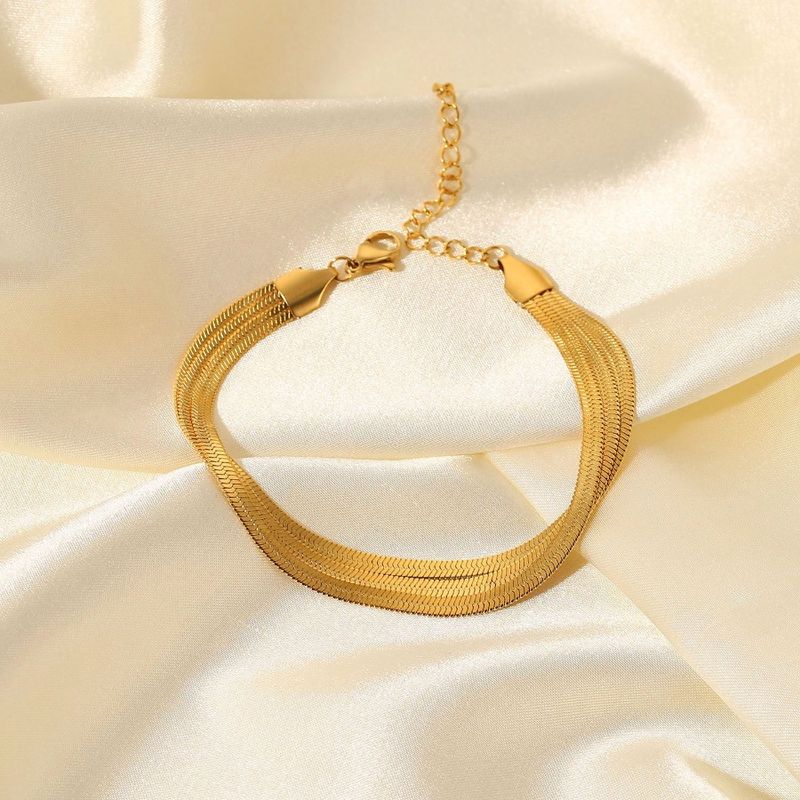 Ladies Stainless Bracelet Chain Steel Stackable Bone Jewelry_voghion.com
