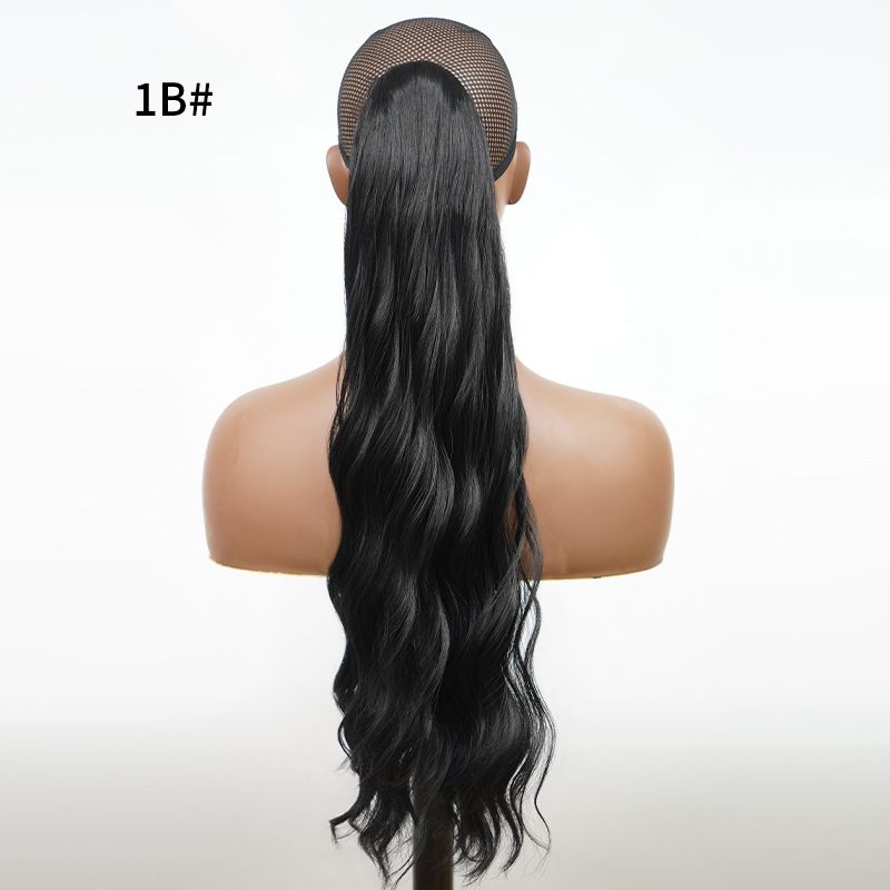 Großhandel europäischer und amerikanischer grenzüberschreitender Chemiefaser-Perücken-Kordelzug-Pferdeschwanz, Schraubrolle, Hochtemperaturdraht, Kordelzug-Pferdeschwanz_voghion.com