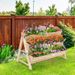 3 Tier Wooden Vertical Raised Garden Bed with Storage Shelf_voghion.com