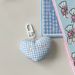 3D Plaid Heart Keychain Backpack Accessory Gift Ornament_voghion.com