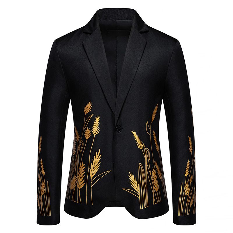 Men's Clothing New Men's Printed Design Casual Suit Jacket Foreign Trade Slim Suit Men's Jacket_voghion.com