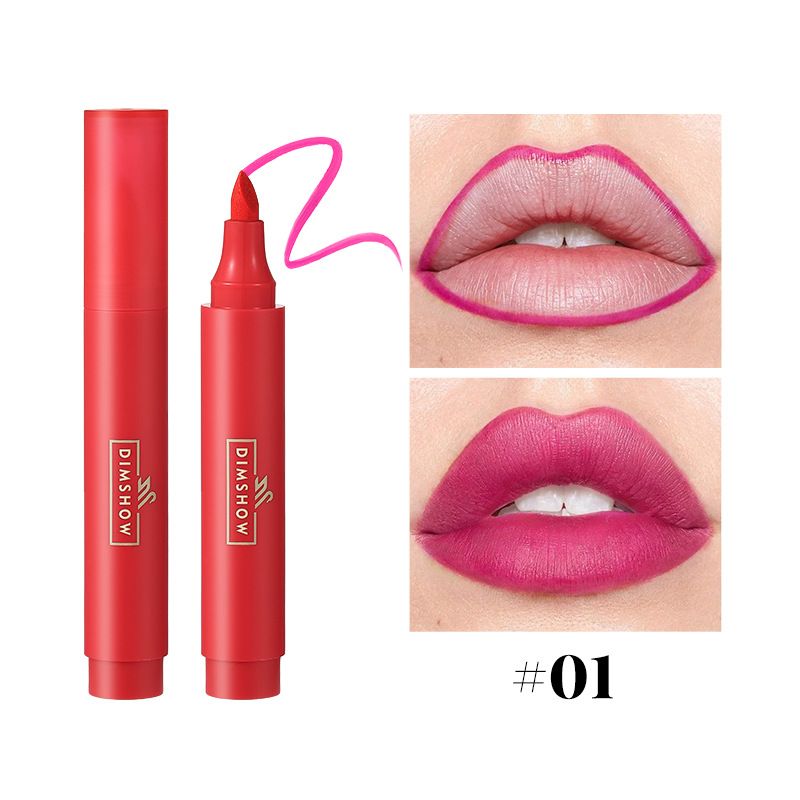 DIMSHOW Lipstick And Lip Gloss Long-lasting Moisturizing And Moisturizing Matte Non-stick Cup Waterproof Lip Dye_voghion.com