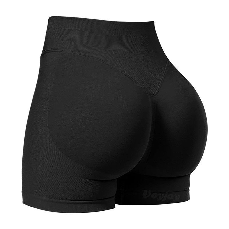 Women's Clothing Tight High Waist Hip Lifting Yoga Pants Seamless Breathable Quick Drying Nude High Elastic Sports Fitness Three Quarter Shorts_voghion.com