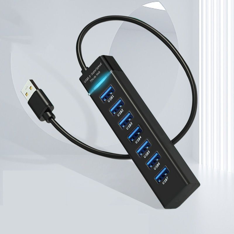 7-Port USB 3.0 Hub für Laptop, PC, MacBook, Mac Pro, Mac Mini, iMac, Surface Pro und mehr_voghion.com