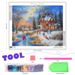 PhotoCustom 5d Diy Diamond Painting Beautiful Christmas Snow Scenery Diamond Embroidery Mosaic Home Wall Art Decor_voghion.com