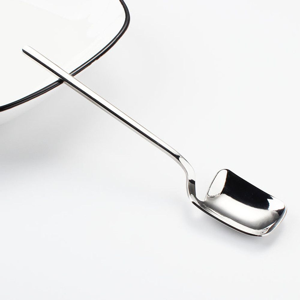 4 forchette da frutta in acciaio inossidabile da parete placcate in oro con manico lungo, eleganti cucchiaini da caffè e gelato al latte_voghion.com