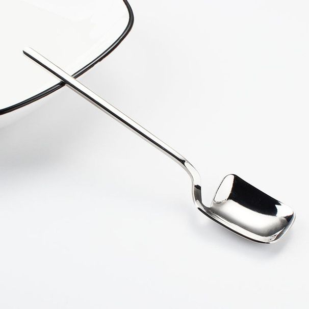 4 forchette da frutta in acciaio inossidabile da parete placcate in oro con manico lungo, eleganti cucchiaini da caffè e gelato al latte_voghion.com