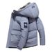 Chaqueta acolchada de invierno con capucha para hombre, abrigo corto ajustado, ligero y cálido, de poliéster acolchado, para uso diario._voghion.com
