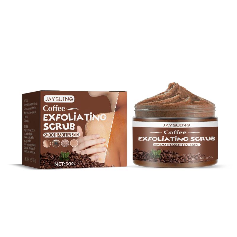 Peeling kawowy Jaysuing głęboko oczyszcza, złuszcza, odmładza, usuwa melaninę i rozjaśnia skórę ciała_voghion.com