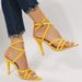 Elegant Plus Size High Heel Sandals For Women - Summer Fashion Strappy Stiletto Heels With Buckle Closure_voghion.com