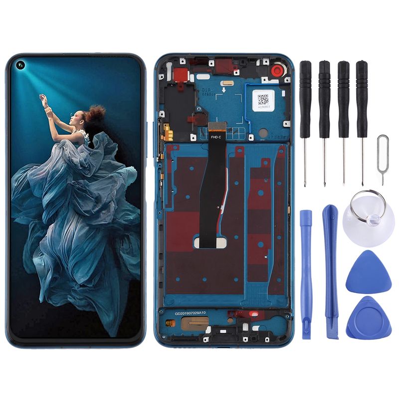 OEM-LCD-Bildschirm für Huawei Honor 20 Pro Digitizer-Komplettmontage mit Rahmen (blau)_voghion.com