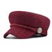 Korean Fashion Beret Sunshade Outdoor Octagonal Autumn/Winter Bright Silk Lace Military Hat For Women_voghion.com