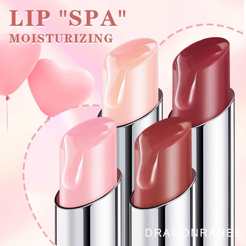 Thermochromer Lippenstift, Gelee-Lippenbalsam mit Farbwechsel, feuchtigkeitsspendend, langanhaltend, bezaubernder rosa getönter Lippenstift_voghion.com