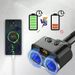 5 In 1 Lighters Socket Two Port Power Adapter 12V/24V Dual USB Fast Charge + Type-C Car Charger With Independent Switch_voghion.com