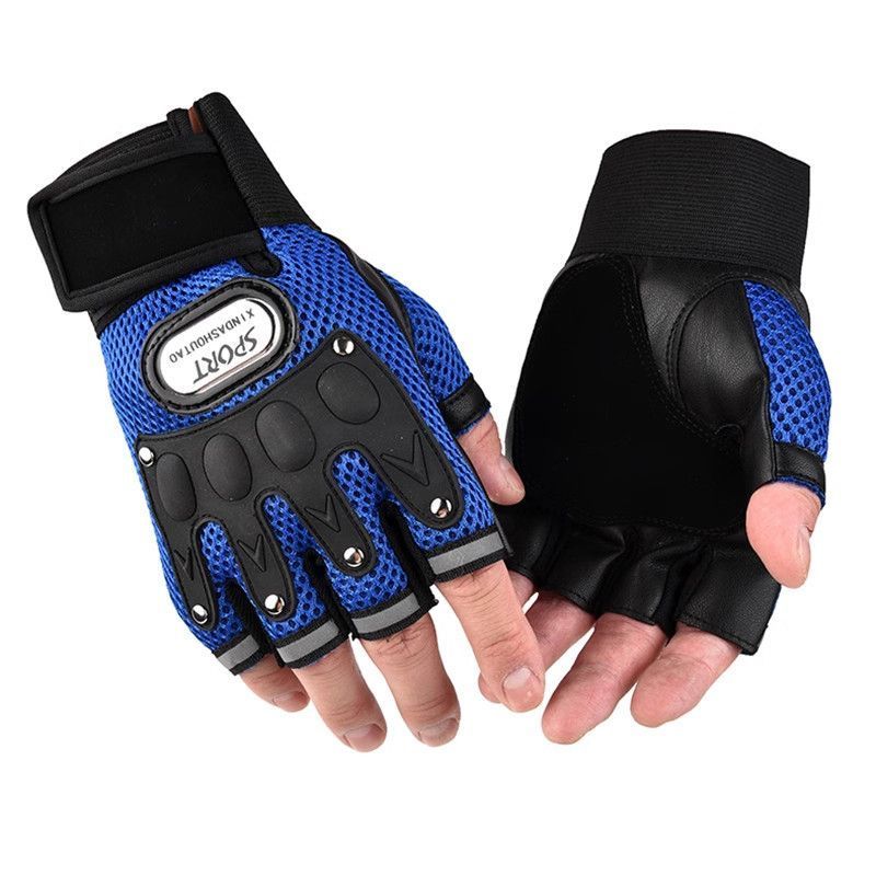 Motorrad-Halbfingerhandschuhe für Herren, dünne Sommer-Anti-Rutsch-Mountainbike-Fahrer, taktische Handschuhe_voghion.com