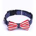 Butterfly Knot Pet Custom New American Flag Collar Printed Cat Dog Bow Tie_voghion.com