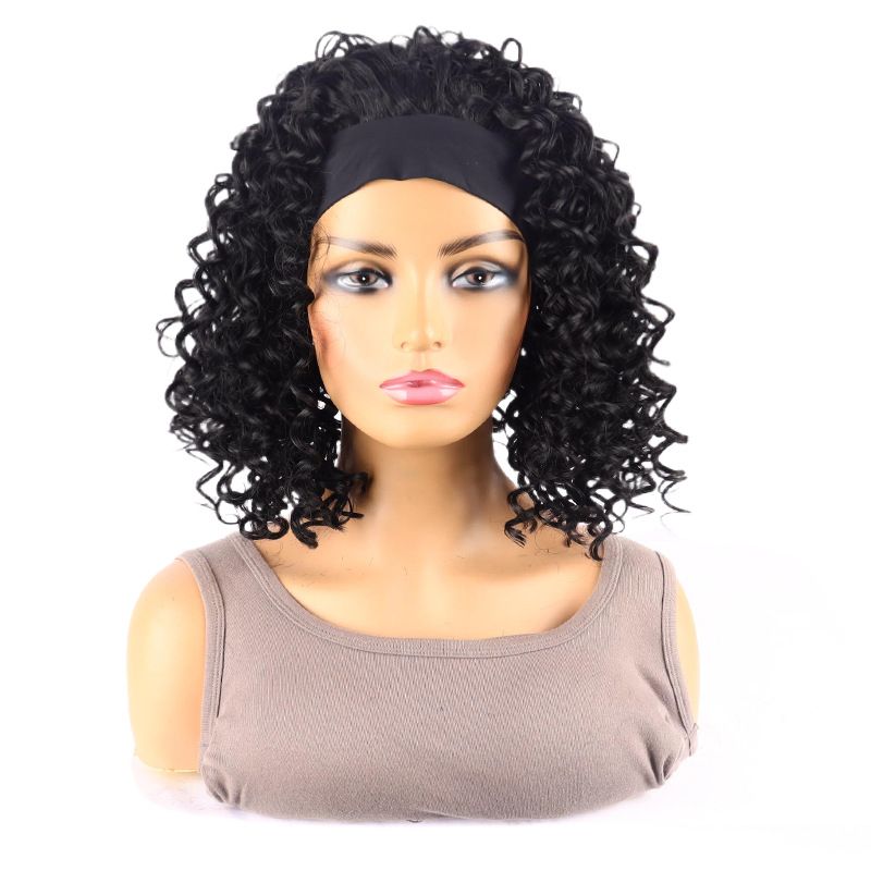 Parrucche sintetiche con clip, parrucche alla moda in seta ad alta temperatura, parrucche africane sfumate, set di capelli con nastro di ghiaccio, ricci piccoli e soffici, lunghi e medi da donna_voghion.com