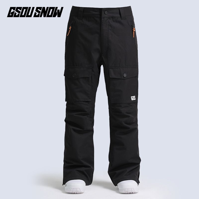 Ski pants single double board waterproof windproof warm breathable outdoor ski wear men's overalls_voghion.com