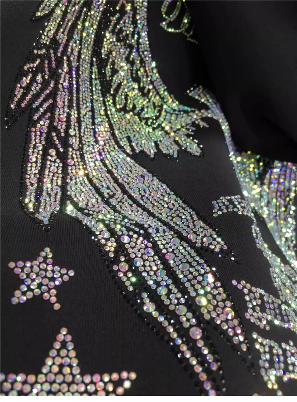 Women's Clothing Fat Mm Heavy Hot Diamond Wings Hooded Cardigan Sleeveless Vest Waistcoat Jacket Vest_voghion.com